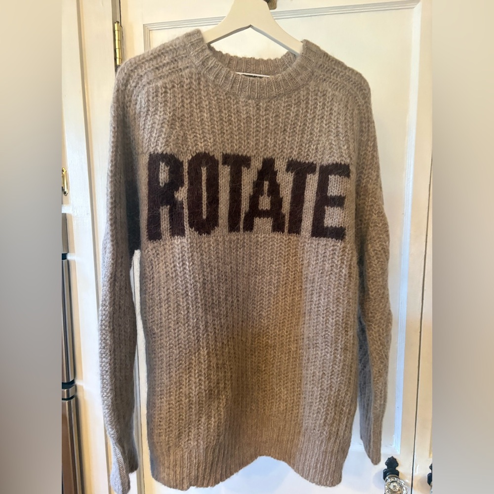 ROTATE Beige Knit Sweater, Wool/alpaca blend, uk10/us4, oversized fit